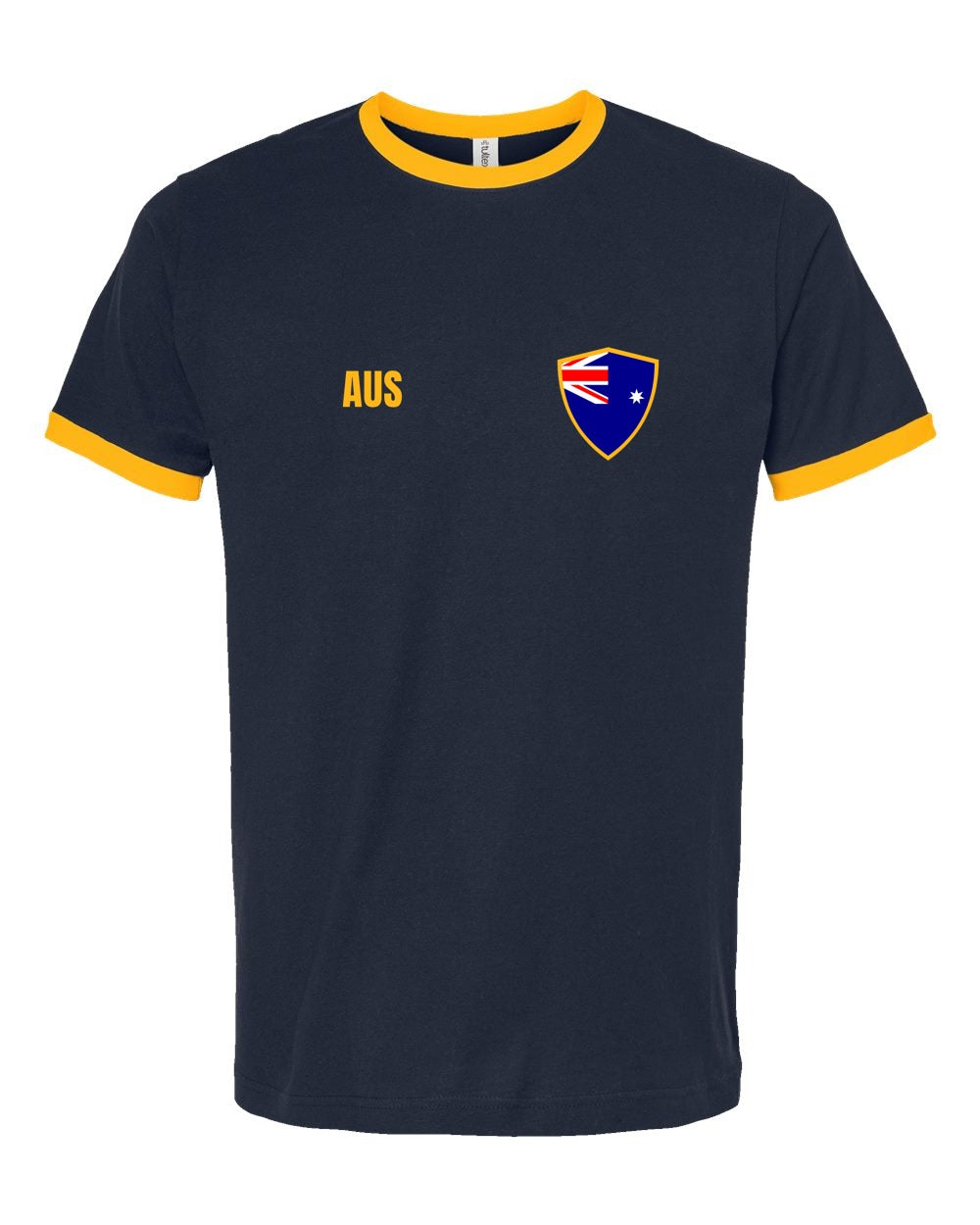 Australia Soccer Ringer Tee 2026 — Retro National Crest | NYC Factory