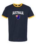 Australia 2026 Soccer Arched Crest Ringer Tee -- NYC Factory