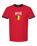 Belgium 2026 Soccer Arched Crest Ringer Tee -- NYC Factory