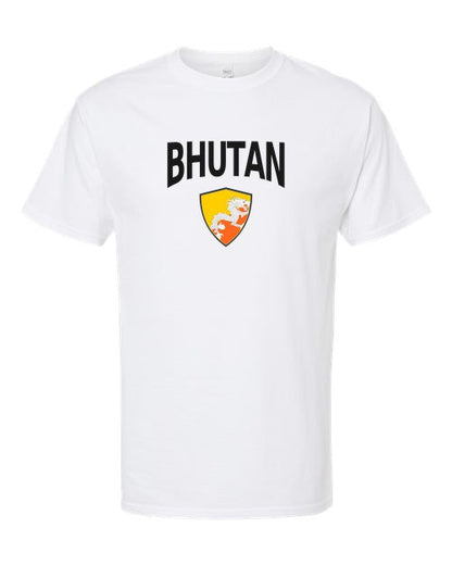 Bhutan Arched Crest Soccer Tee — NYC Factory