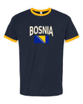 Bosnia and Herzegovina Soccer Ringer Tee 2026 — Classic Name & Flag | NYC Factory