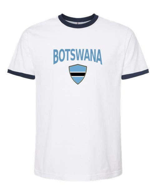 Botswana Arched Crest Soccer Ringer Tee — NYC Factory