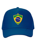 Brazil Soccer Trucker Cap 2026 — Retro National Crest | NYC Factory
