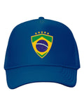 Brazil Soccer Trucker Cap 2026 — Retro National Crest | NYC Factory