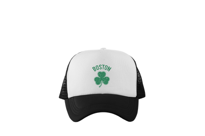 Irish Boston Shamrock Design Trucker Baseball Hat