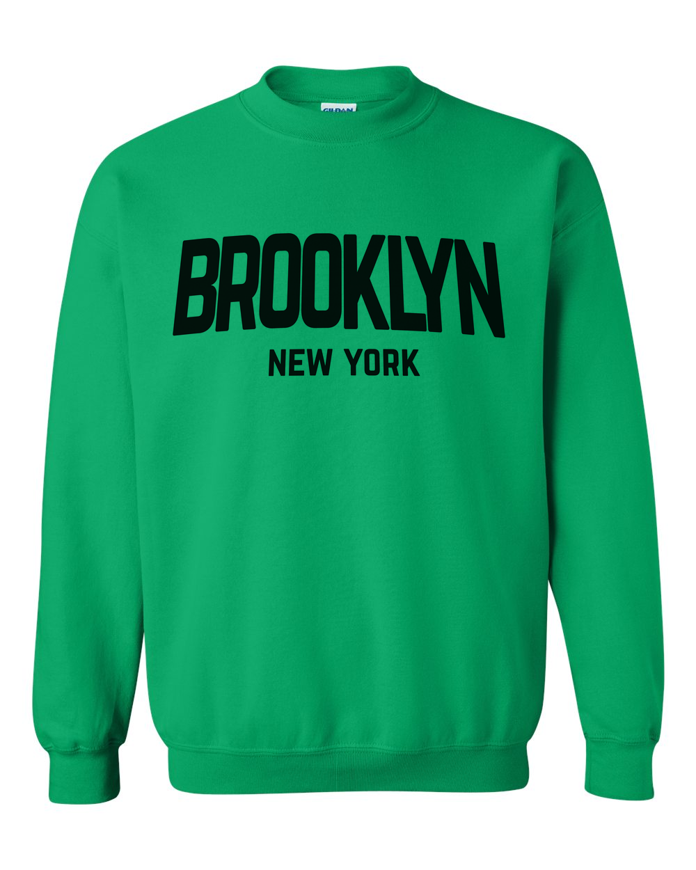 Brooklyn New York Retro Design Custom Crewneck Sweatshirt Irish Green