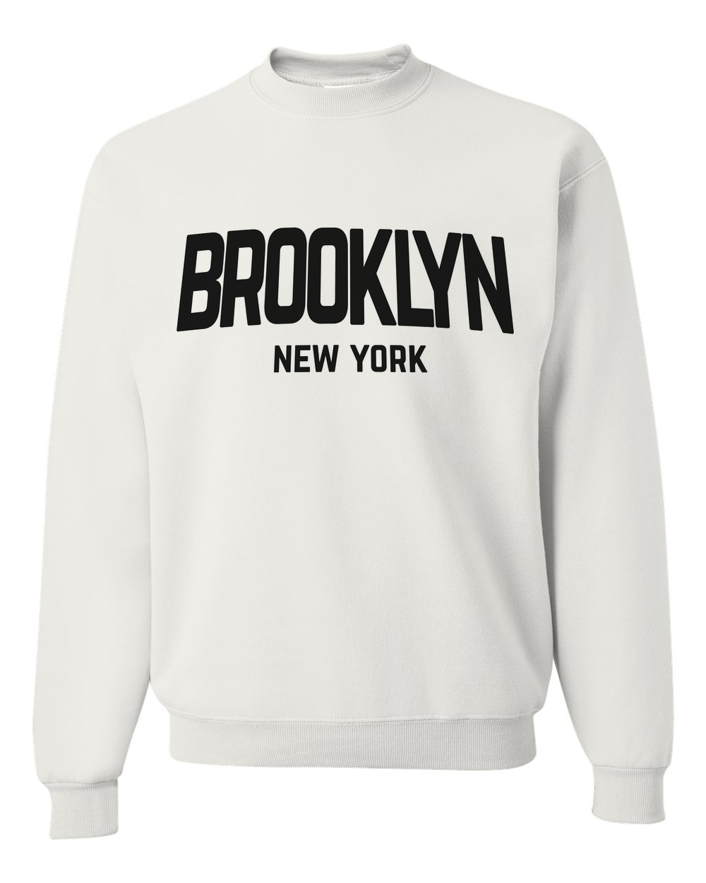 Brooklyn New York Retro Design Custom Crewneck Sweatshirt White