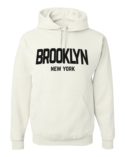 Brooklyn New York Retro Design Custom Hoodie White