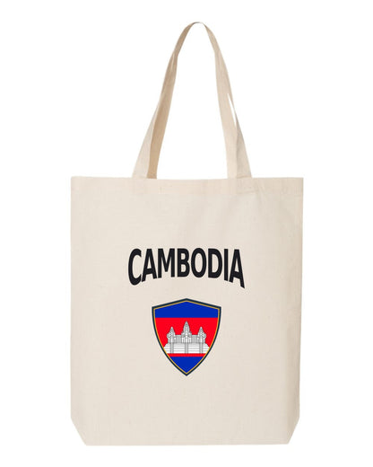 Cambodia Soccer Tote Bag — Arched National Crest | NYC Factory