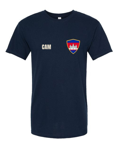 Cambodia Soccer Tee — Retro National Crest | NYC Factory