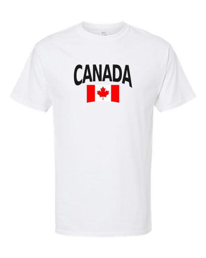 Canada Soccer Tee 2026 — Classic Name & Flag | NYC Factory - White