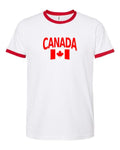 Canada Soccer Ringer Tee 2026 — Classic Name & Flag | NYC Factory