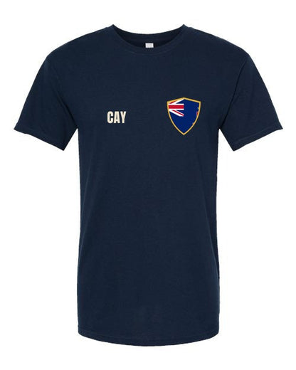 Cayman Islands Soccer Tee — Retro National Crest | NYC Factory