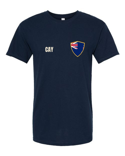 Cayman Islands Soccer Tee — Retro National Crest | NYC Factory