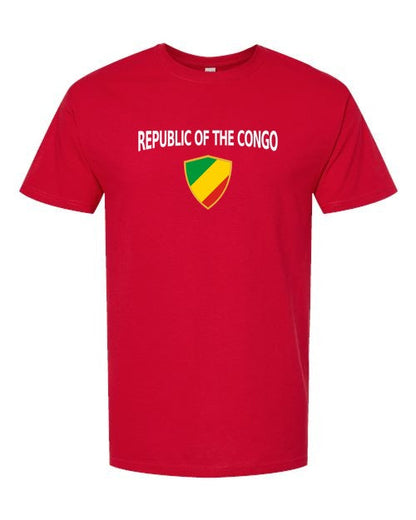 Republic Of The Congo Arched Crest Soccer Tee — NYC Factory