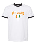 Ivory Coast 2026 Soccer Arched Crest Ringer Tee -- NYC Factory