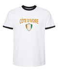 Ivory Coast 2026 Soccer Arched Crest Ringer Tee -- NYC Factory