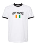 Ivory Coast Soccer Ringer Tee 2026 — Classic Name & Flag | NYC Factory