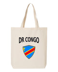 DR Congo Soccer Tote Bag 2026 — Arched National Crest | NYC Factory
