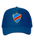 DR Congo Soccer Trucker Cap 2026 — Retro National Crest | NYC Factory