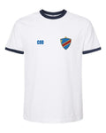DR Congo Soccer Ringer Tee 2026 — Retro National Crest | NYC Factory