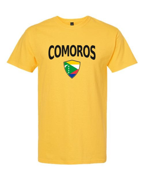 Comoros Arched Crest Soccer Tee — NYC Factory