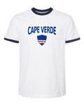 Cape Verde 2026 Soccer Arched Crest Ringer Tee -- NYC Factory