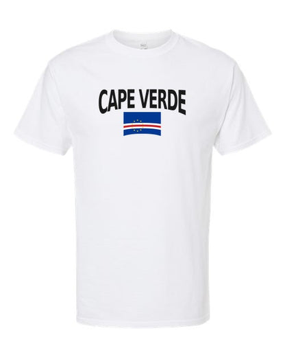 Cape Verde Soccer Tee 2026 — Classic Name & Flag | NYC Factory - White
