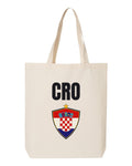 Croatia Soccer Tote Bag 2026 — National Crest Badge | NYC Factory