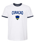Curaçao 2026 Soccer Arched Crest Ringer Tee -- NYC Factory