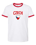 Czech Republic 2026 Soccer Arched Crest Ringer Tee -- NYC Factory