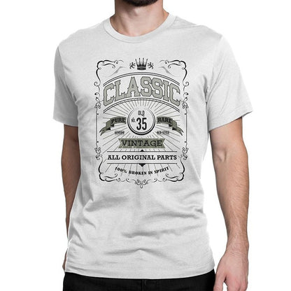 Classic Mens 35Th Birthday T-Shirt Vintage Unisex 35 Black