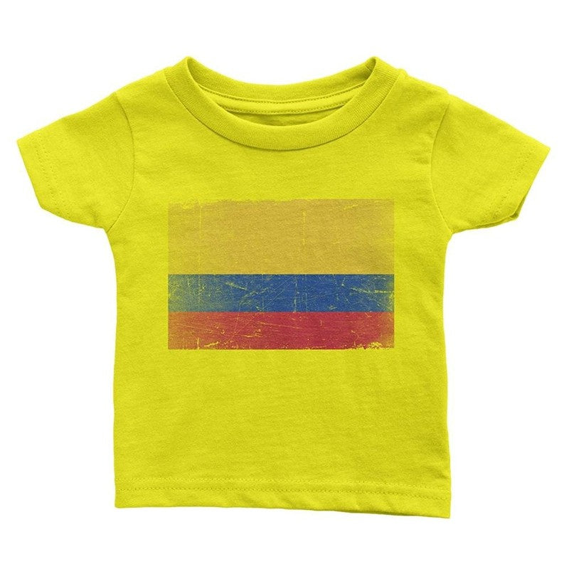 Colombia Flag Tee T-Shirt Kids Boys Shirt Vintage Retro Youth Shirt