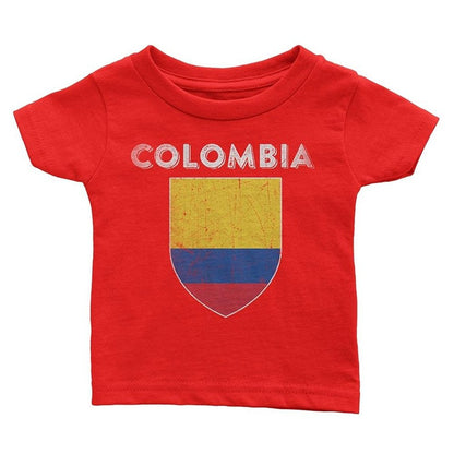 Colombia Flag Tee T-Shirt Kids Boys Shirt Vintage Soccer Youth Shirt II