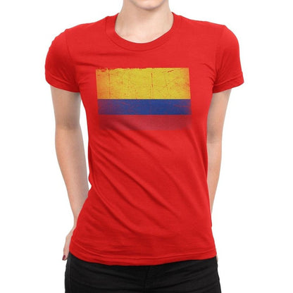 Colombia Flag Tee T-Shirt Ladies Womens Unisex Vintage Retro Shirt