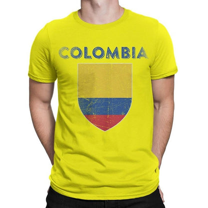 Colombia Flag Tee T-Shirt Mens Unisex Vintage Retro Shirt Unisex II