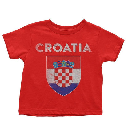 Croatia Flag Tee T-Shirt Infant Distressed Retro II Shirt