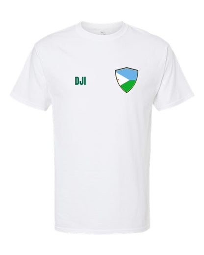 Djibouti Soccer Tee — Retro National Crest | NYC Factory
