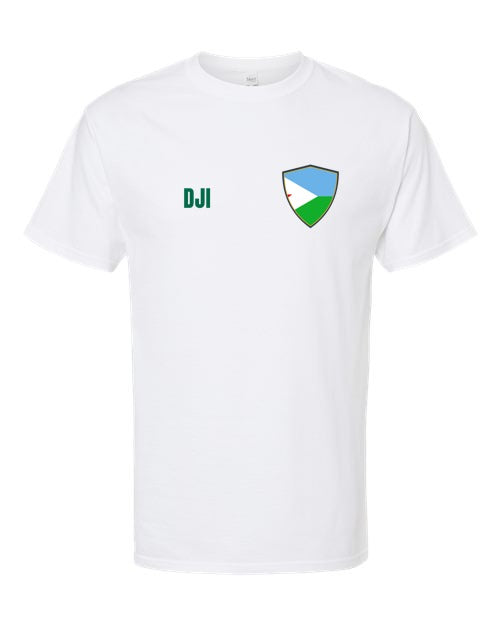 Djibouti Soccer Tee — Retro National Crest | NYC Factory
