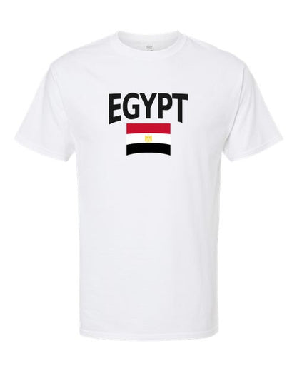 Egypt Soccer Tee 2026 — Classic Name & Flag | NYC Factory - White