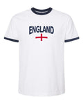 England Soccer Ringer Tee 2026 — Classic Name & Flag | NYC Factory