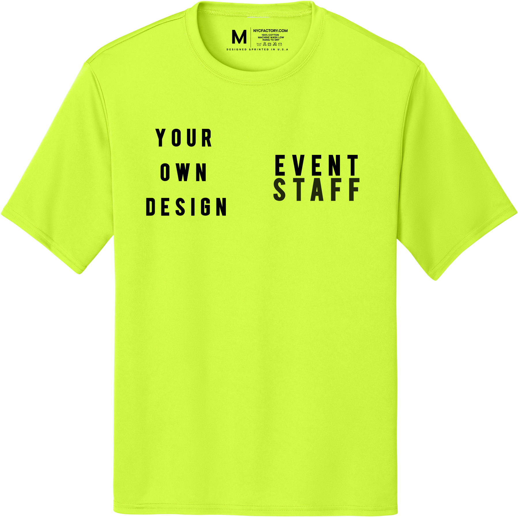 Professional Men’s Staff Tee | Double-Sided High-Visibility Print
