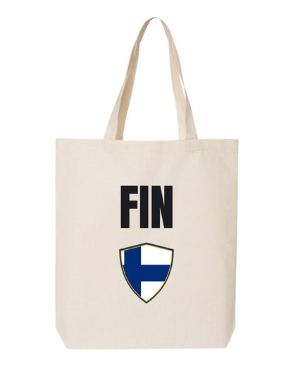 Finland Soccer Tote Bag — National Crest Badge | NYC Factory