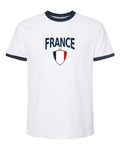 France 2026 Soccer Arched Crest Ringer Tee -- NYC Factory
