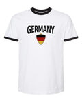 Germany 2026 Soccer Arched Crest Ringer Tee -- NYC Factory