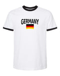 Germany Soccer Ringer Tee 2026 — Classic Name & Flag | NYC Factory