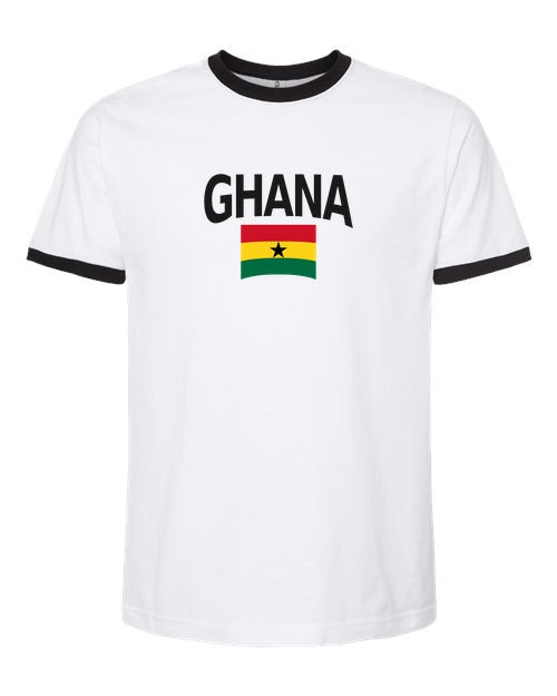 Ghana様 Ghana Soccer Ringer Tee 2026 — Classic Name & F | NYC Factory