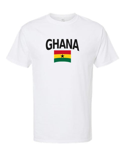 Ghana Soccer Tee 2026 — Classic Name & Flag | NYC Factory - White