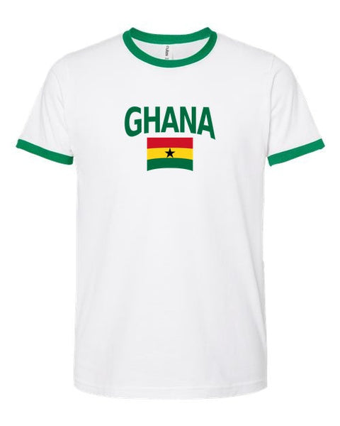 Ghana様 Ghana Soccer Ringer Tee 2026 — Classic Name & F | NYC Factory