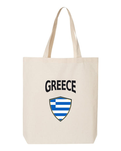 Greece Soccer Tote Bag — Arched National Crest | NYC Factory